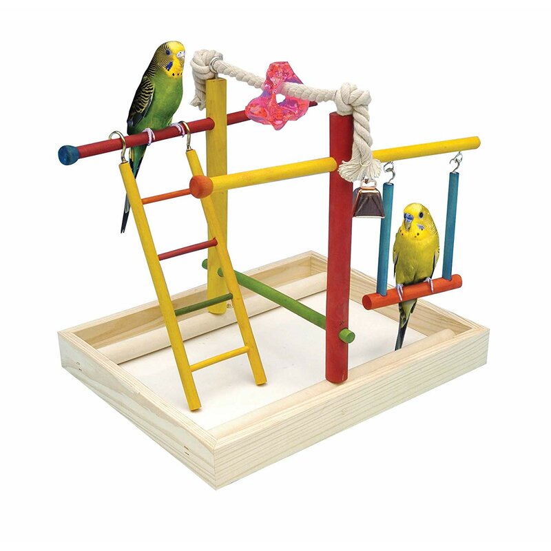 10'' Wood Bird Play Gym for Table Top B16-KS166