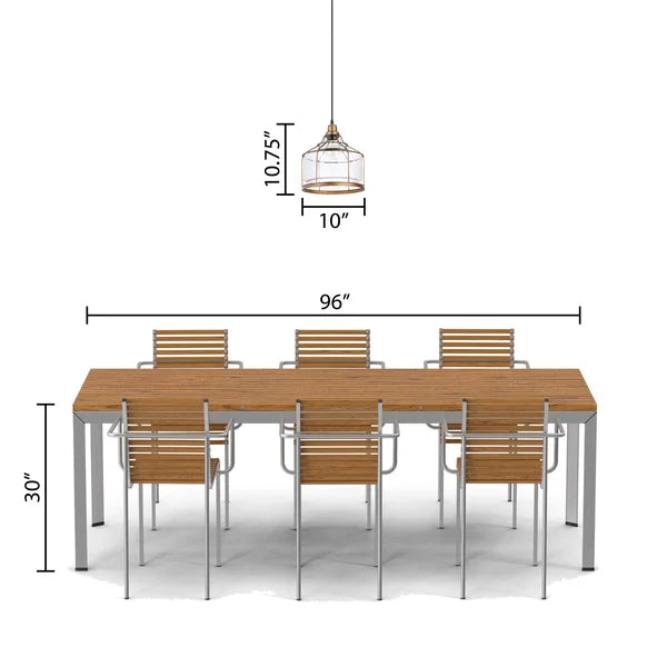 10" Amberjack Brass Metal And Clear Glass Pendant Light - Longshore Tides
