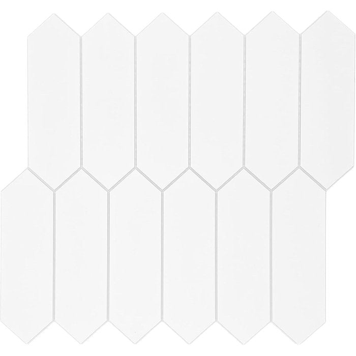 11.22" x 12" Stone Composite Peel & Stick Mosaic Tile