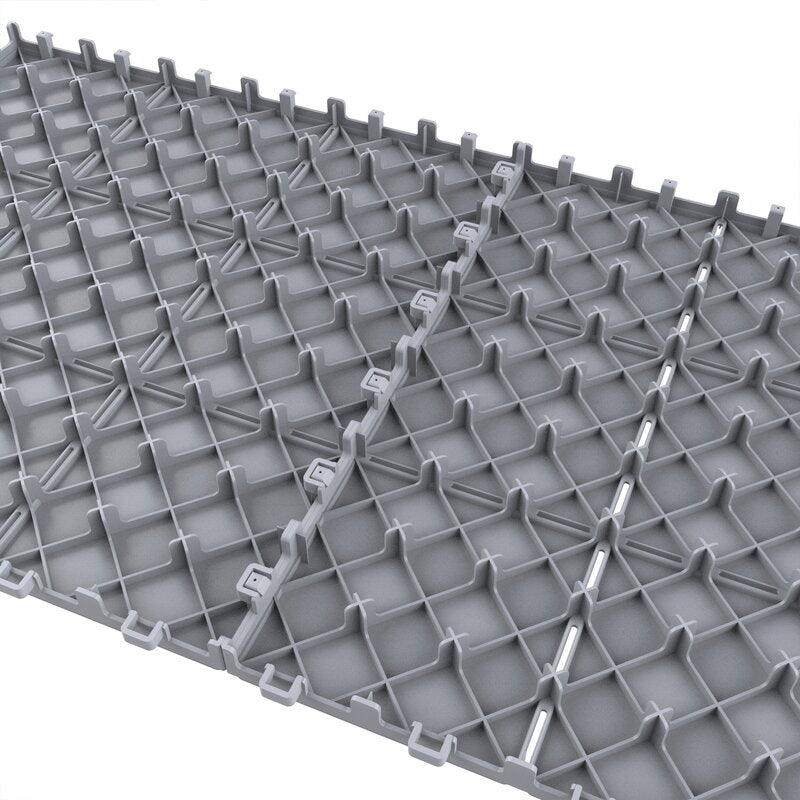 11.5" x 11.5" Plastic Interlocking Deck Tile in Gray (set of 24) #CR2040