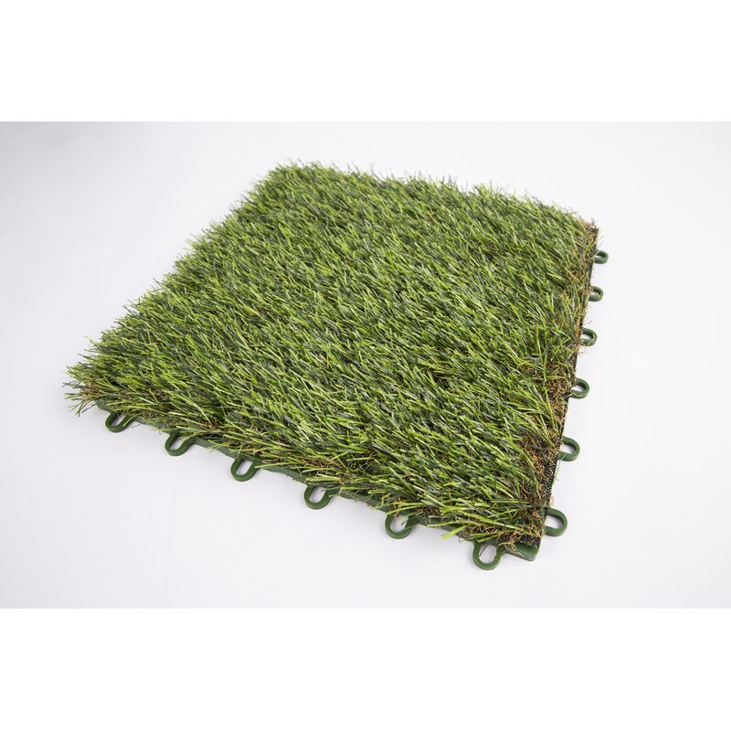 11.81" x 11.81" Plastic Interlocking Deck Tile in Autumn Green K7668