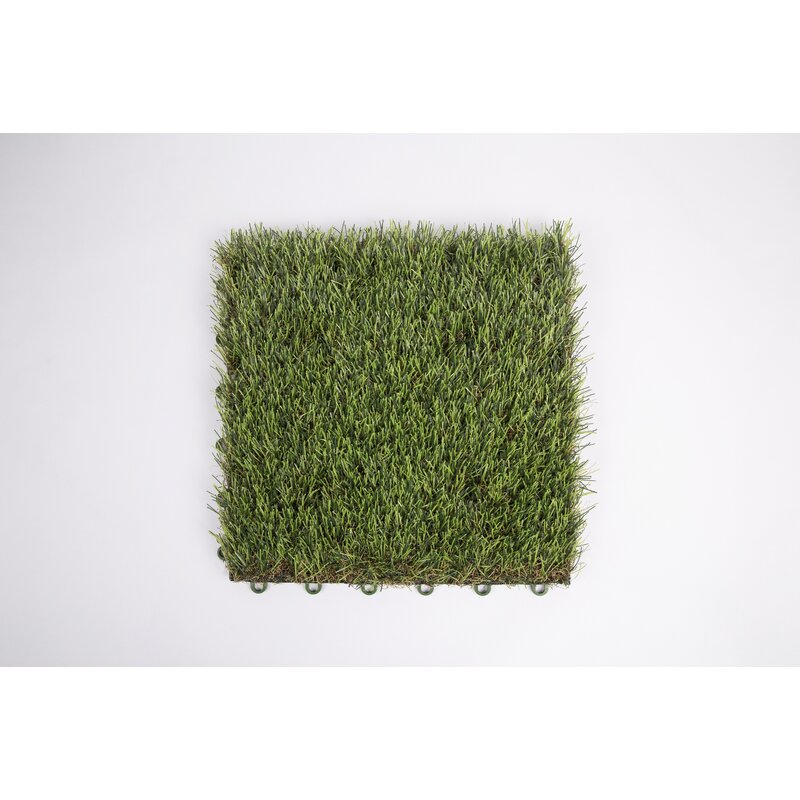 11.81" x 11.81" Plastic Interlocking Deck Tile in Autumn Green K7668