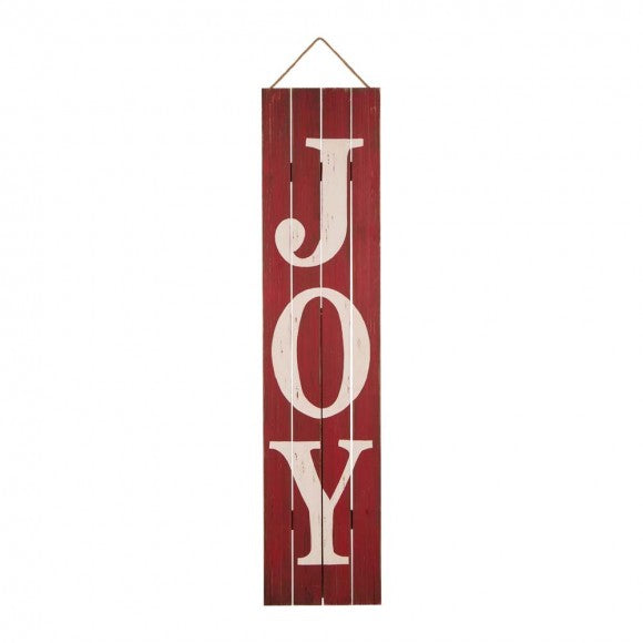 42.00"H Christmas Wooden Porch Sign - JOY (Two Function)