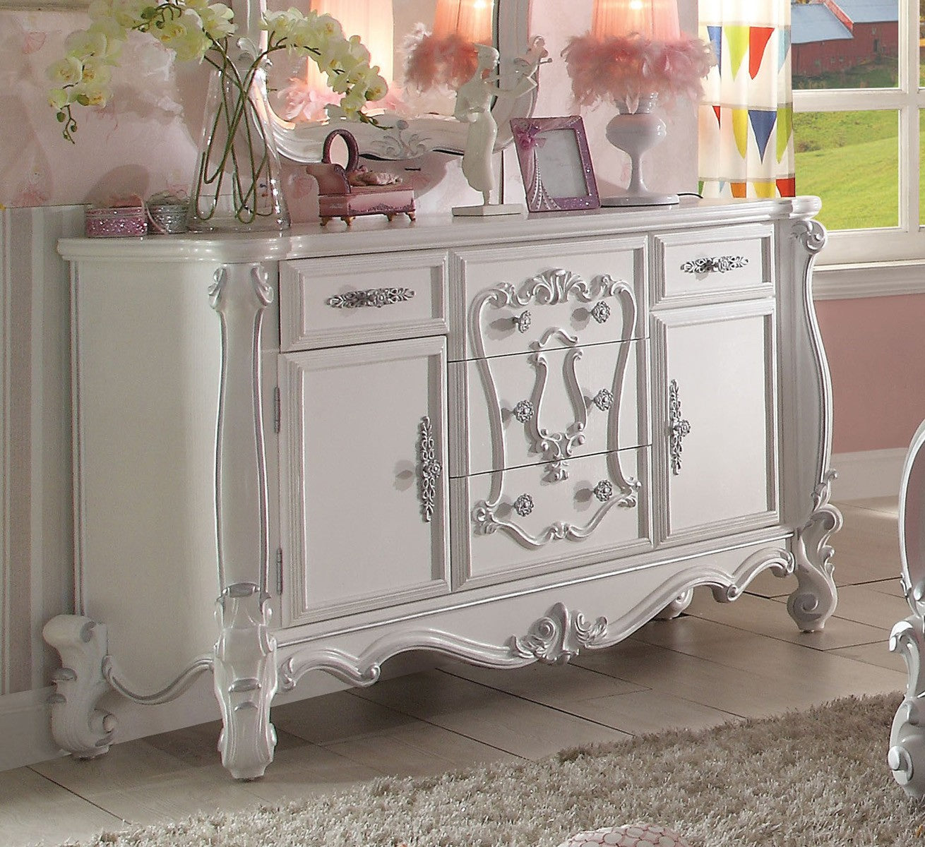 Welton 5 Drawer Combo Dresser