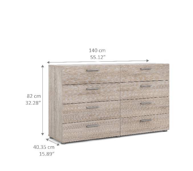 Austin 8 Drawer Double Dresser in Truffle - Tvilum 70073cj CR8095