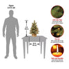 2 ft. Glittery Bristle Pine Burlap Tree with Lights