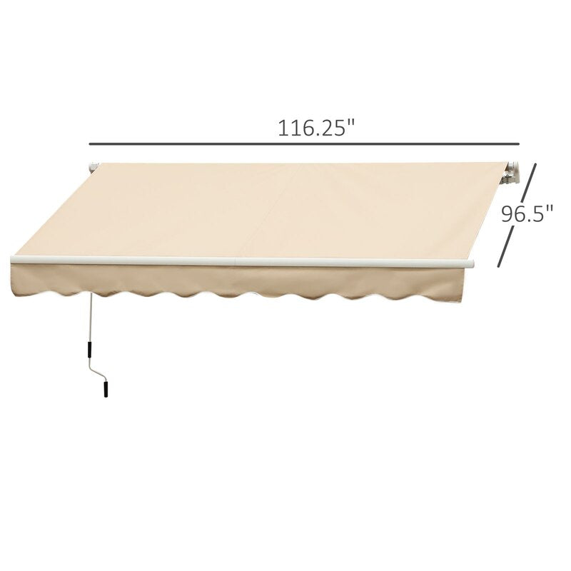 118" W x 99'' D Slope Patio Awning KB330