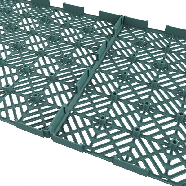 11.81 x 11.81" Plastic Interlocking Diamond Pattern Flooring Patio Deck Tiles (Set of 6)