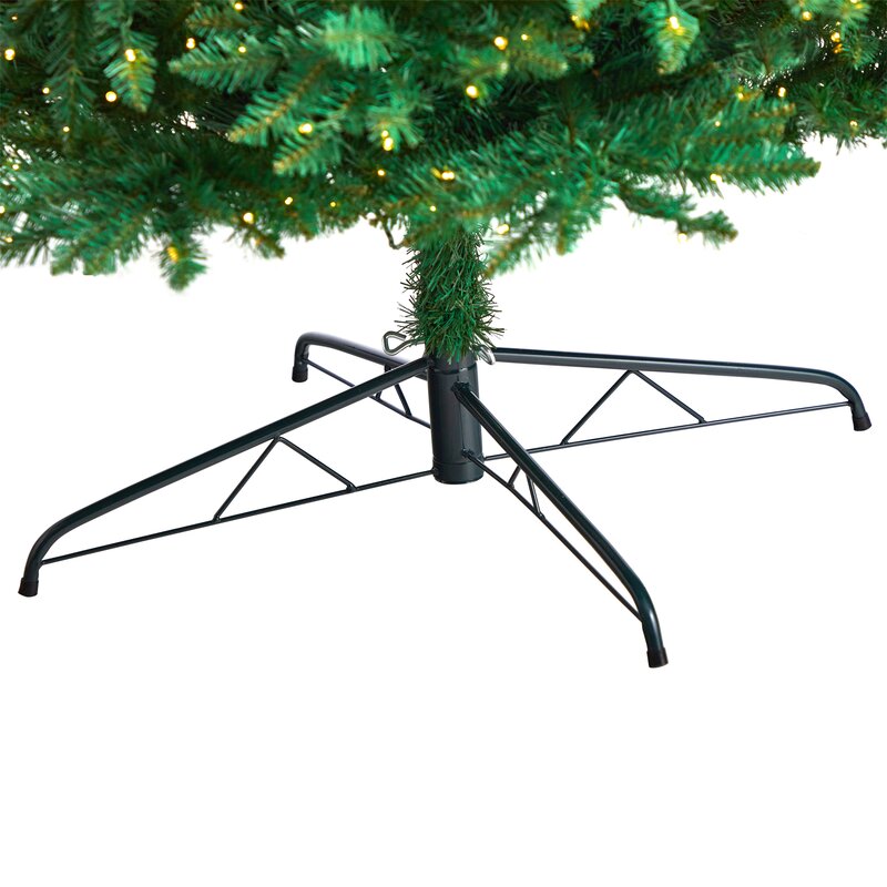 11' H Slender Green Pine Cashmere Christmas Tree with 950 LED Lights