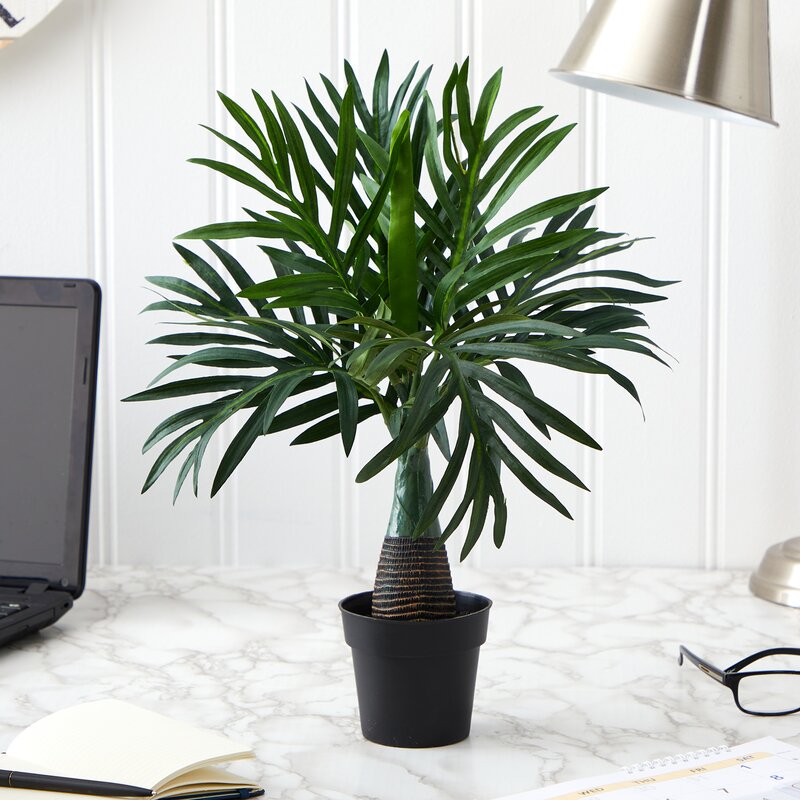 12.25" Artificial Palm Plant in Pot Liner