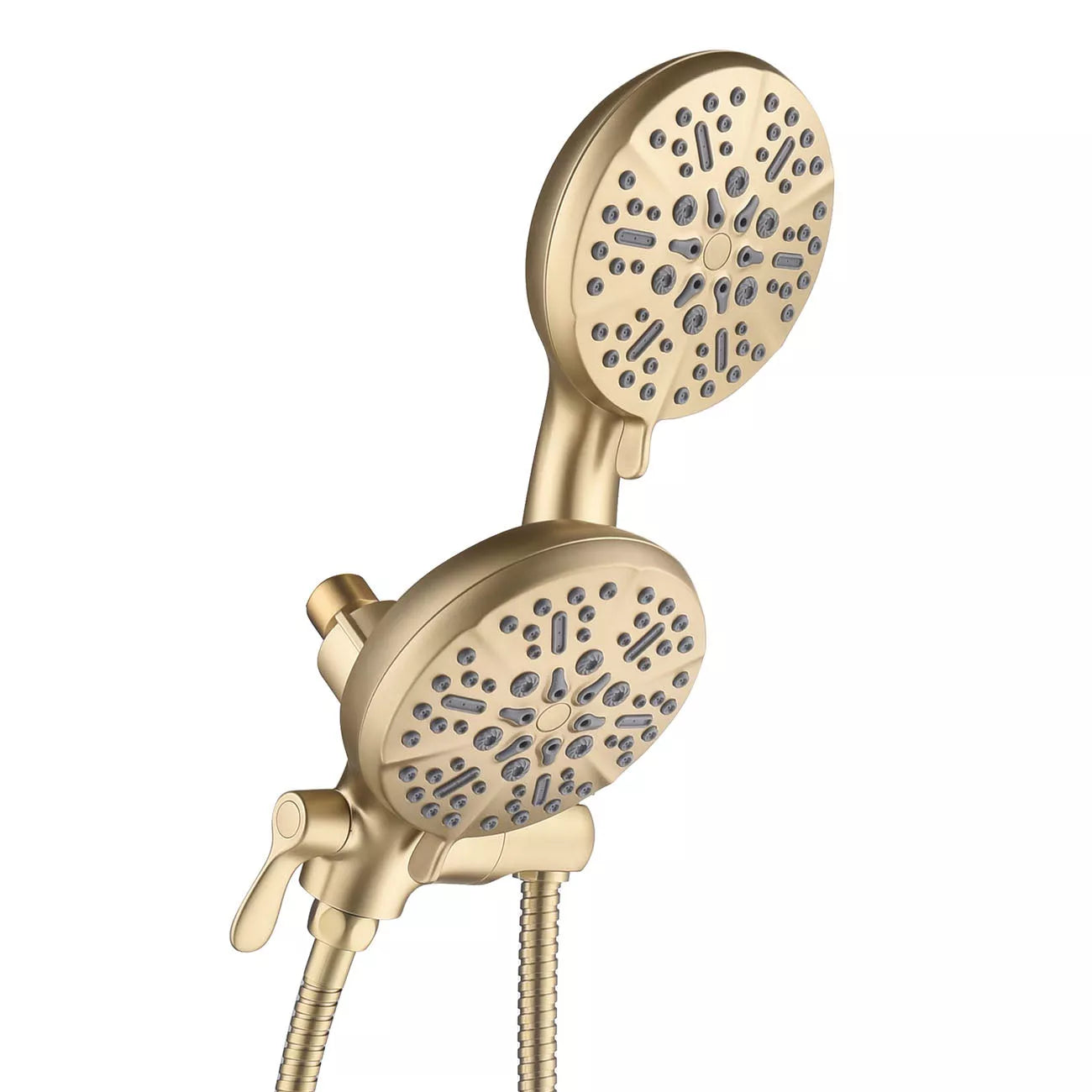 5-Spray Patterns 5 in. Wall Mount Dual Shower Heads and Handheld Shower Head