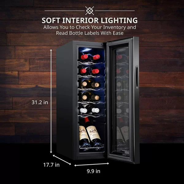 12 Bottle Single Zone Freestanding Wine Refrigerator