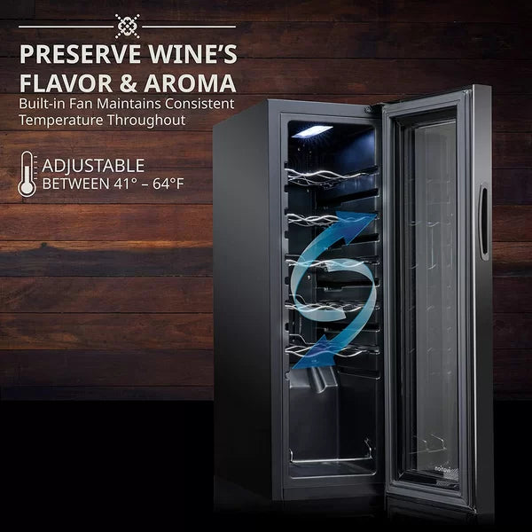12 Bottle Single Zone Freestanding Wine Refrigerator