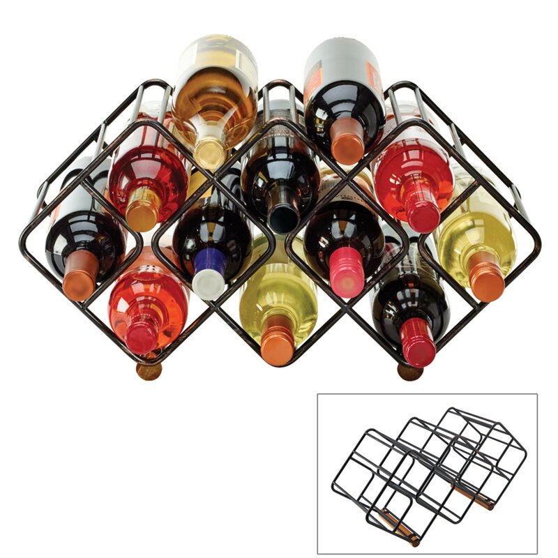 12 Bottle Tabletop Wine Bottle Rack pt1258