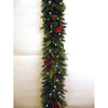 12' Cone & Berry Garland with 70 Warm White and Multi Colored Lights