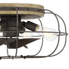 12'' Evaro 3 - Blade Caged Ceiling Fan with and Light Kit Included