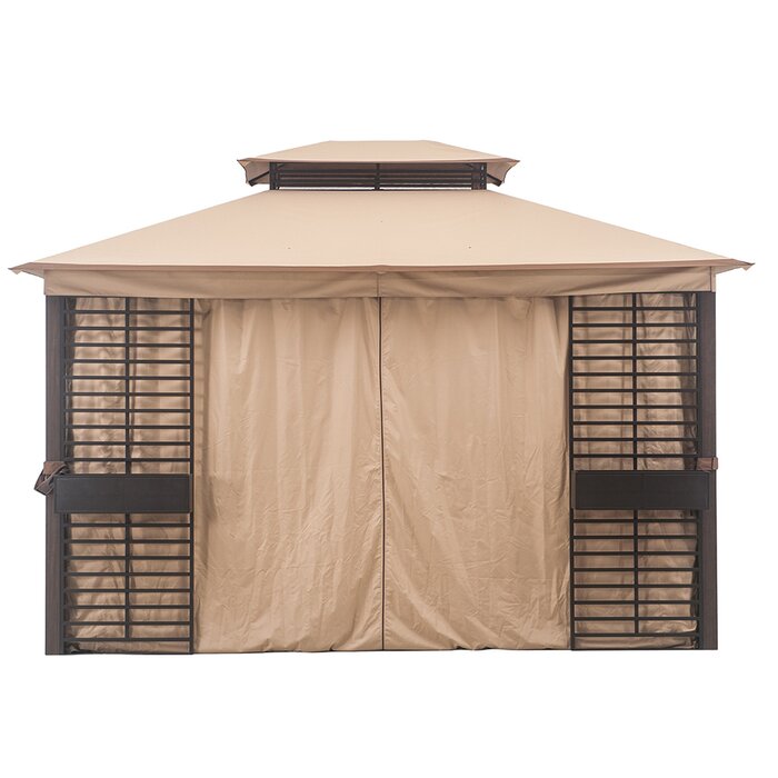 12 Ft. W x 10 Ft. D Metal Patio Gazebo (2 Boxes) K8089