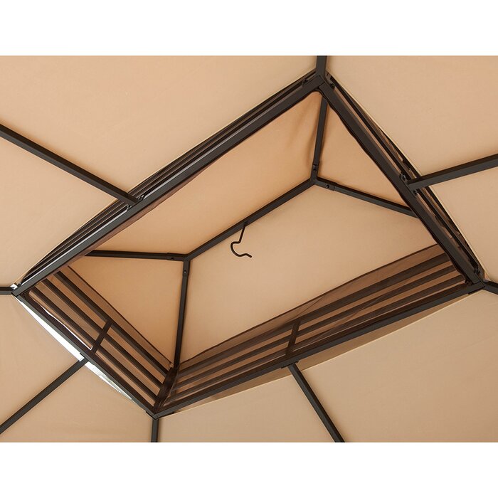 12 Ft. W x 10 Ft. D Metal Patio Gazebo (2 Boxes) K8089