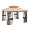 12 Ft. W x 10 Ft. D Metal Patio Gazebo (2 Boxes) K8089