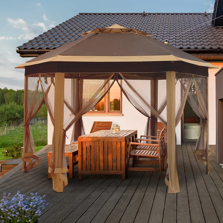 12 Ft. W x 6.5 FT. D Steel Pop-Up Gazebo
