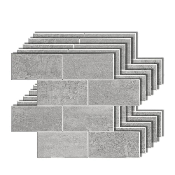 12" x 12" Vinyl Peel & Stick Subway Tile (Set of 10)