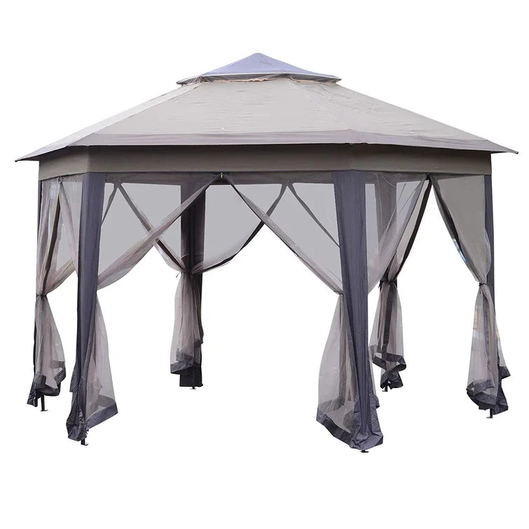 13.5 Ft. W x 9.5 FT. D Steel Patio Gazebo