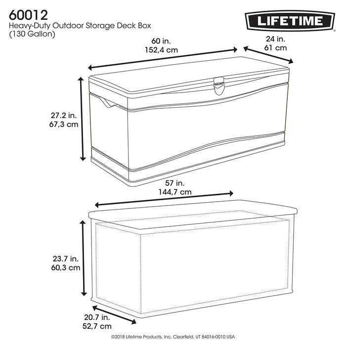 130 Gallon Plastic Deck Box (#K6331)