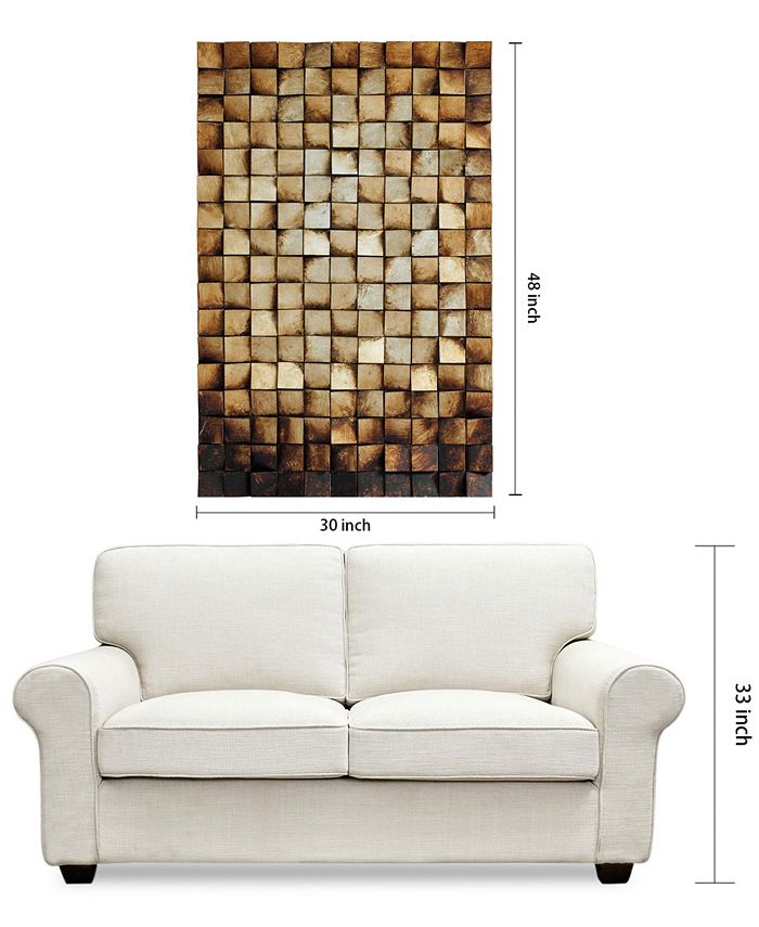 'Textured 1' Metallic Handed Painted  Wall Sculpture - 48" x 30"  EJ504