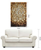 'Textured 1' Metallic Handed Painted  Wall Sculpture - 48