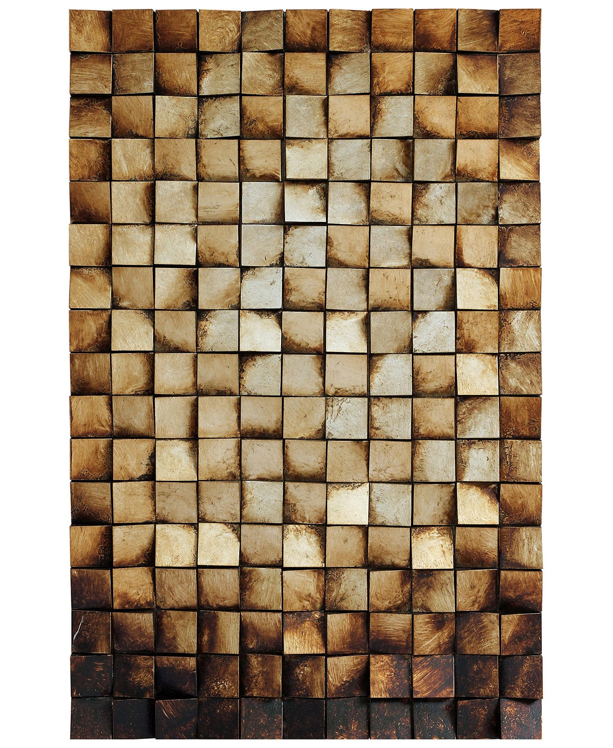 'Textured 1' Metallic Handed Painted  Wall Sculpture - 48" x 30"  EJ504