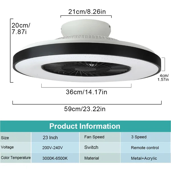 14.17'' Machella 7 - Blade LED Flush Mount Ceiling Fan with Remote Control and Light Kit Included