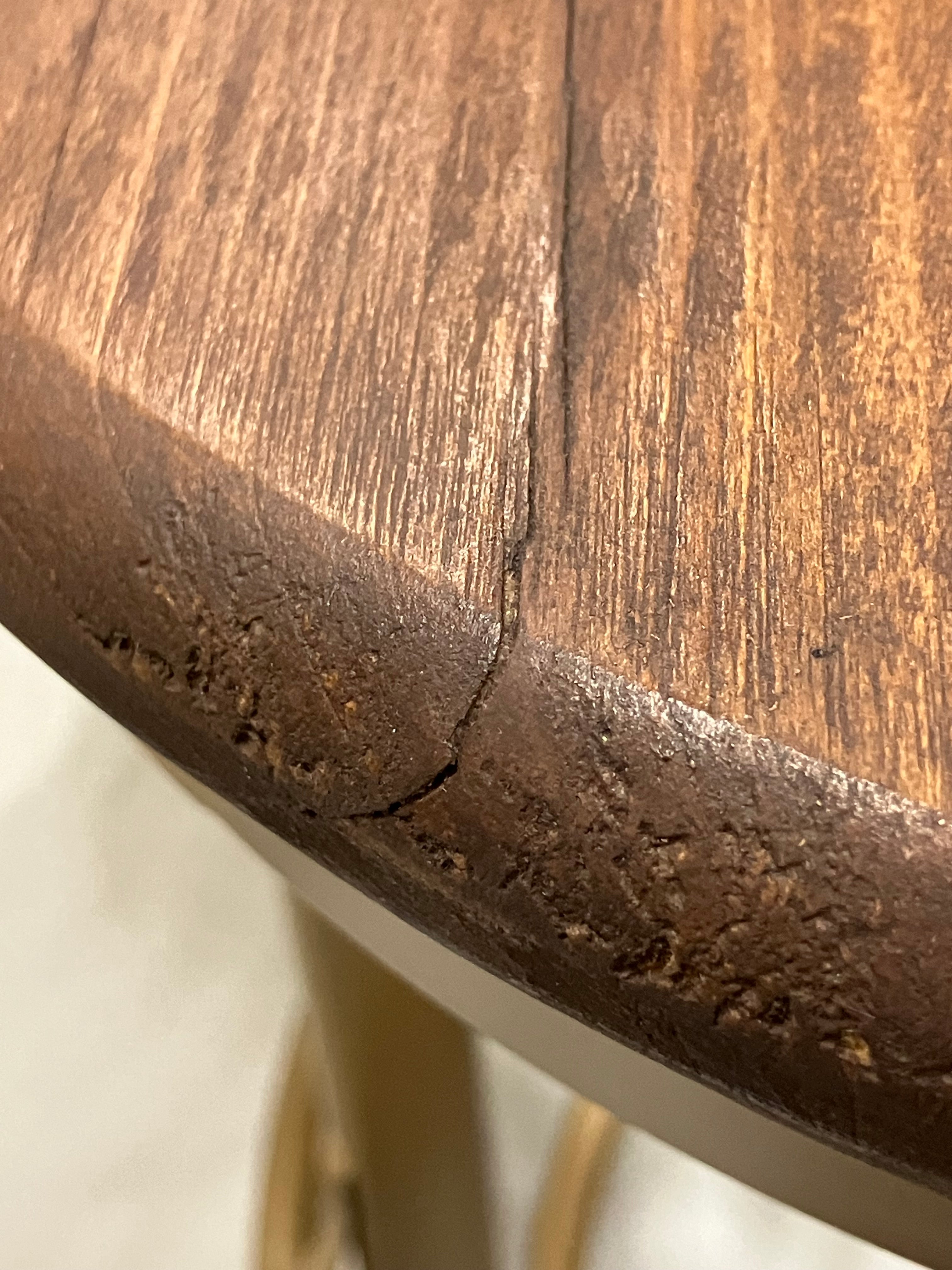 Bronze Solid Wood Adjustable Height Side Table/Stool