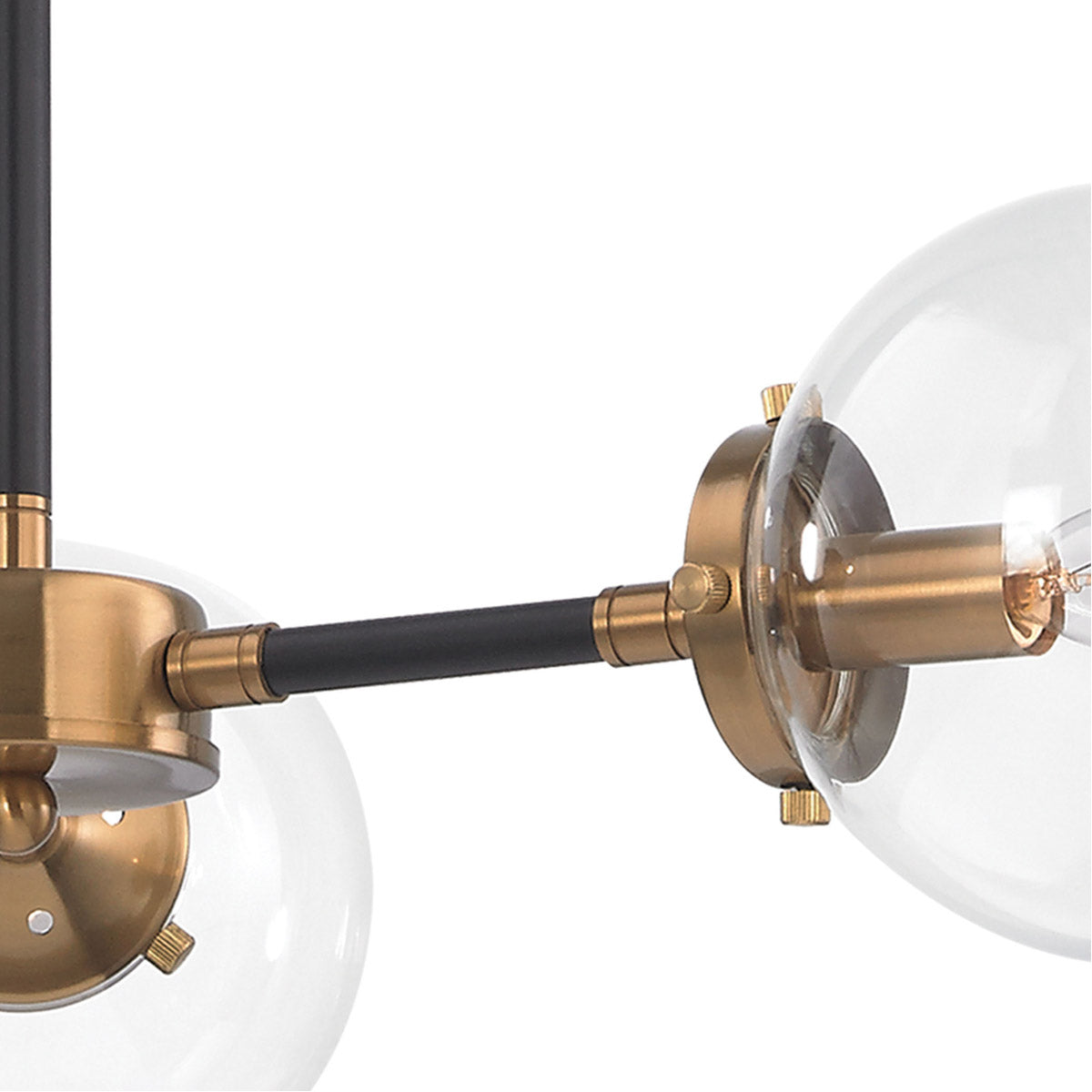 Boudreaux 3 Light 26 inch Antique Gold with Matte Black Chandelier Ceiling Light in Matte Black with Antique Gold KB2395-A4-B1-P2