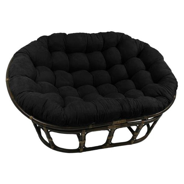65 x 48 in. Solid Microsuede Double Papasan Cushion