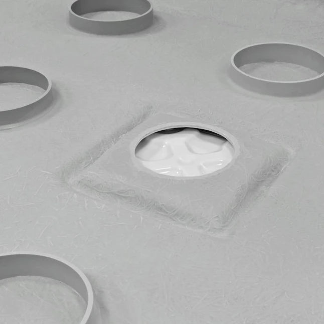 36-in W x 36-in L with Center Drain Square Shower Base (White)