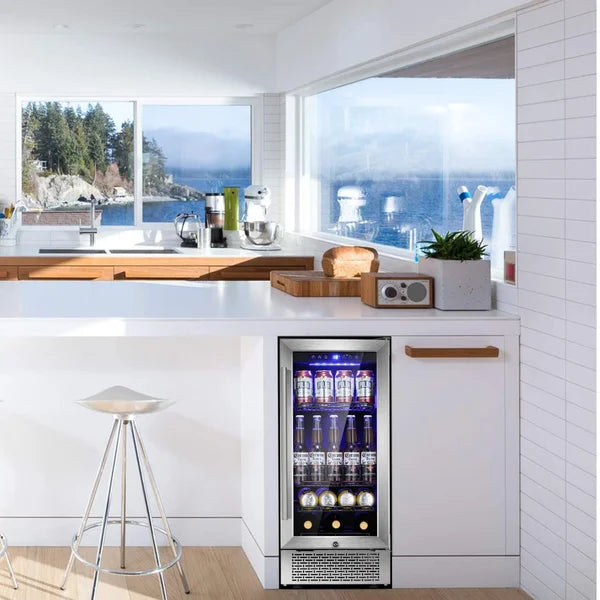 15'' 28 Bottle and 88 Can Single Zone Built-In Wine & Beverage Refrigerator