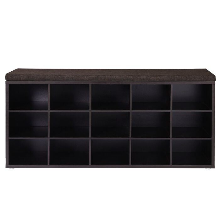 15 Pairs Manufactured Wood Shoe Storage Bench