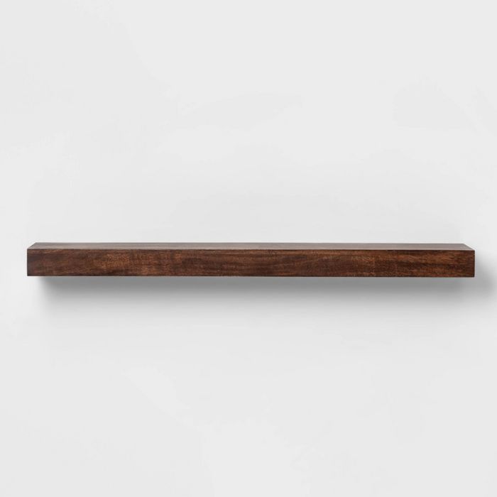 Wood Block Wall Shelf Walnut - Threshold™ TJ171
