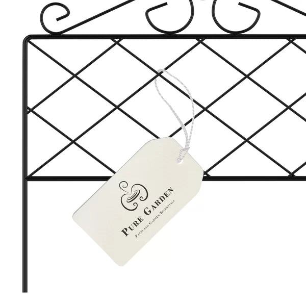16.5 in. H x 7.5 ft. W Lattice Metal Garden Edging (Set of 5)