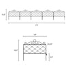 16.5 in. H x 7.5 ft. W Lattice Metal Garden Edging (Set of 5)
