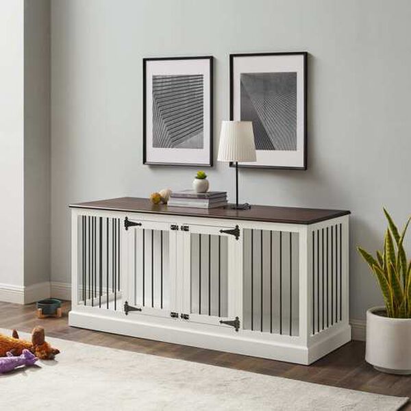 Winslow White Standard Credenza Pet Crate