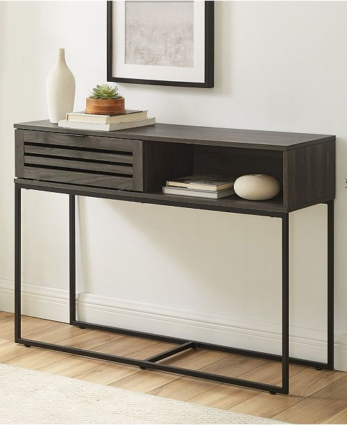 42" Modern Slat Door Entry Table #CR2109
