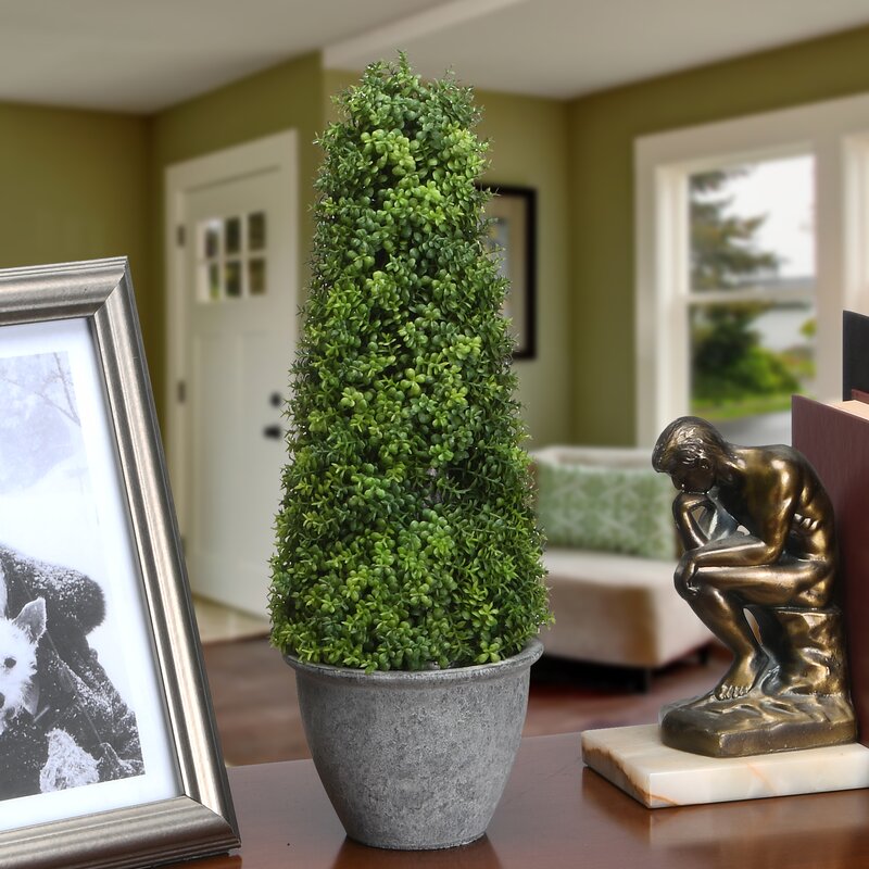 16" Artificial Boxwood Topiary in Planter RM289
