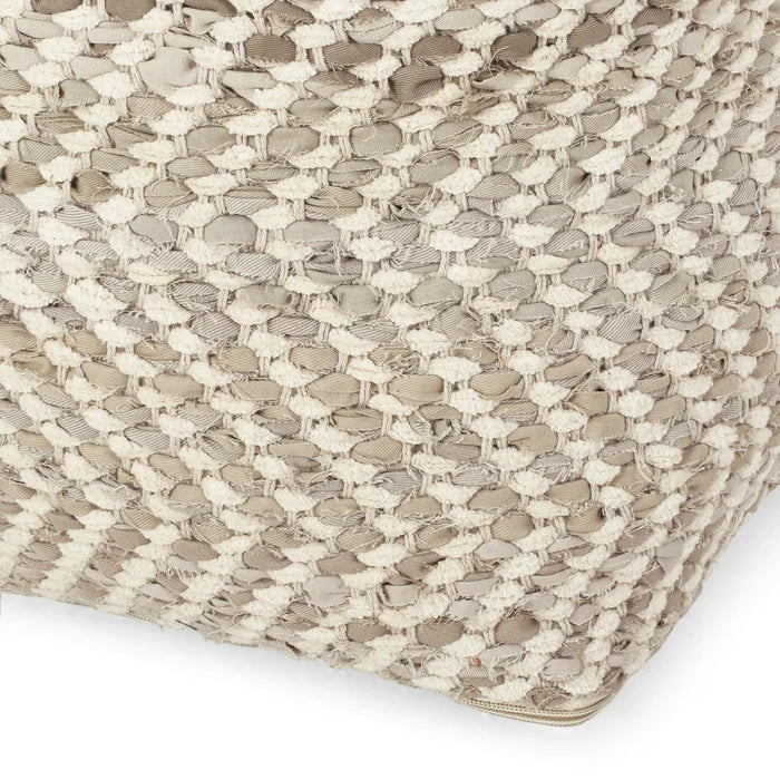 16'' Wide Square Chevron Pouf Ottoman