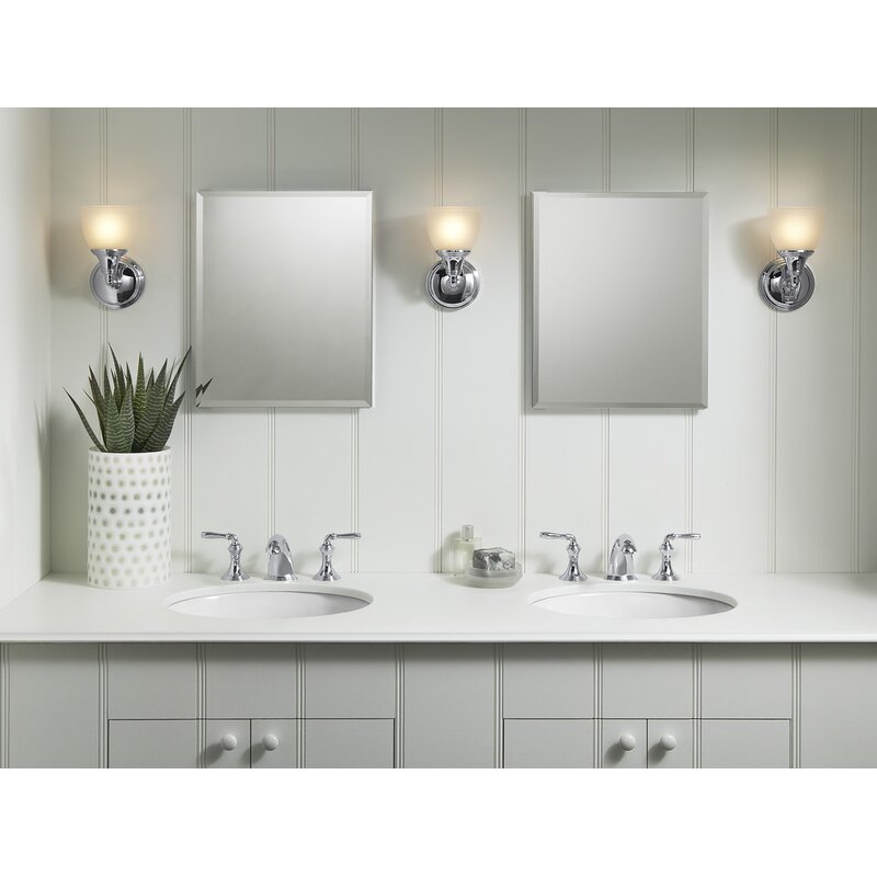 16" x 20" Recessed Frameless Medicine Cabinet with 2 Adjustable Shelves