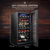 17.7'' 28 Bottle Single Zone Freestanding Wine Refrigerator