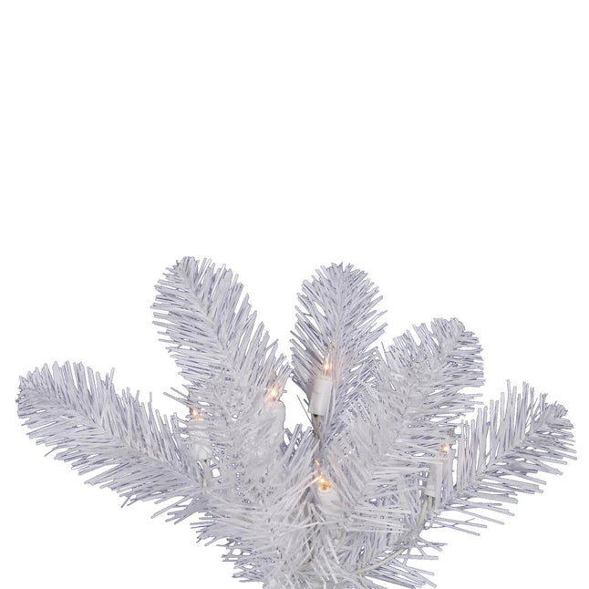 4.5-ft Pre-lit Traditional Slim White Artificial Christmas Tree with Incandescent Lights