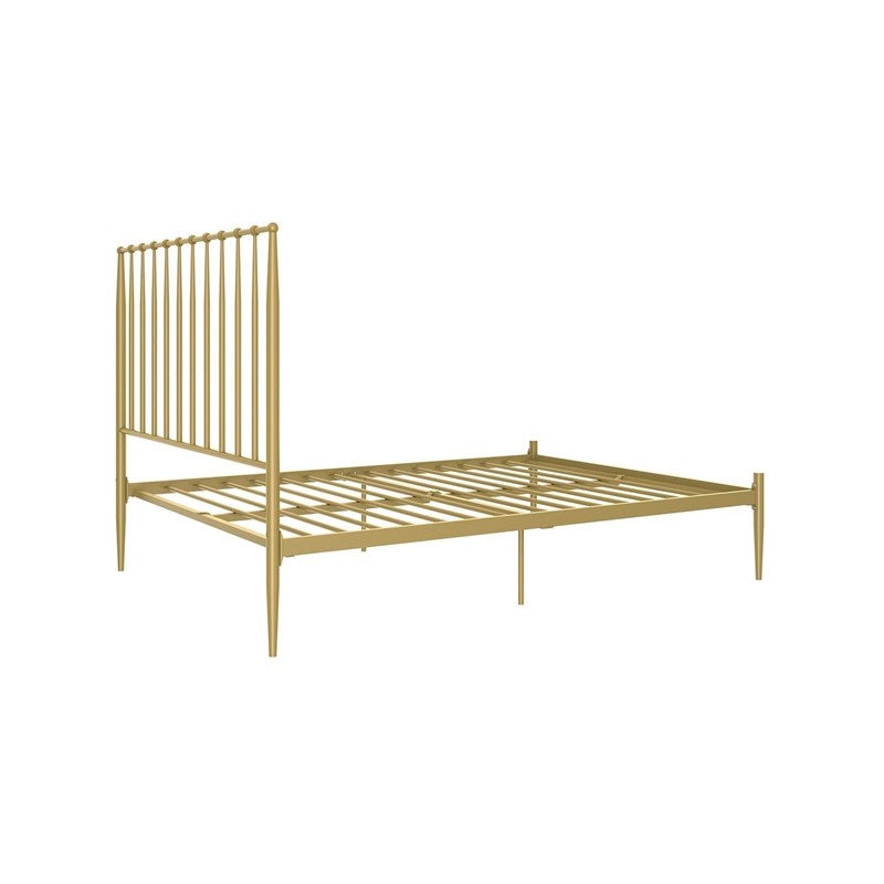 DHP Giulia Queen Metal Spindle Bed in Gold