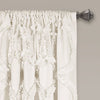 Avon Window Curtain White 54x63, Lush Decor, (Set of 4)