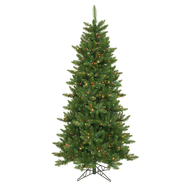 6.5-ft Pre-lit Traditional Artificial Christmas Tree with Incandescent Lights